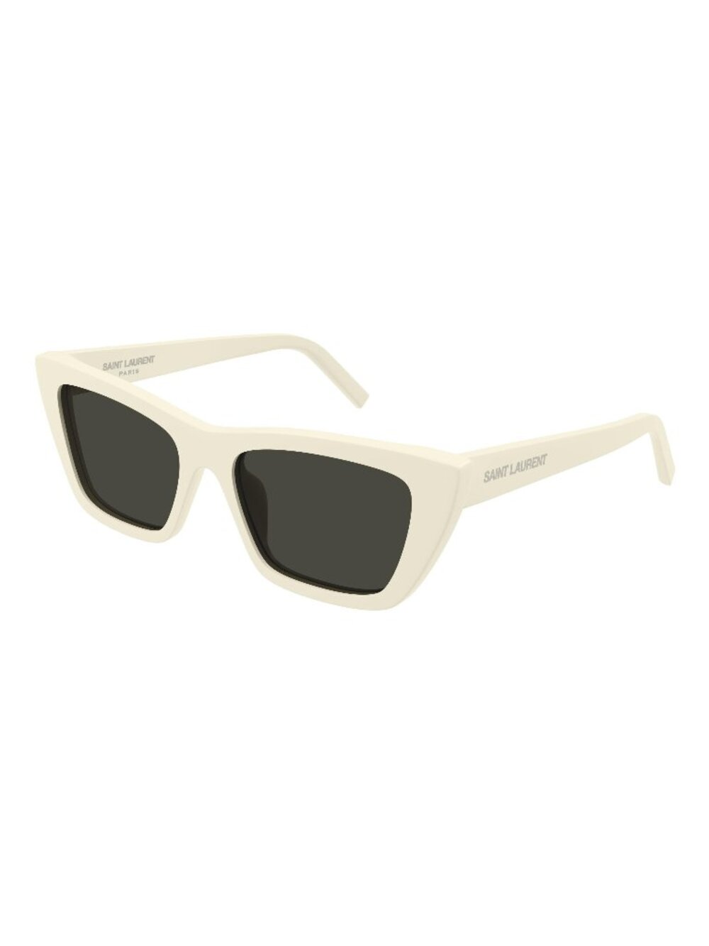 New Saint Laurent Women's Sunglasses White Square Grey Lens Acetate Frame SL 276